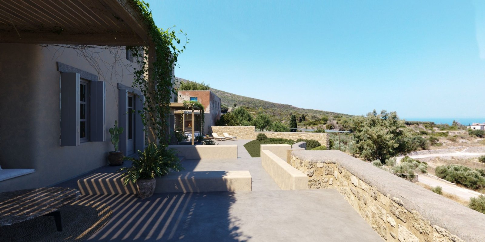 247T - Mylopotamos – Spectacular sea and sunset view plot with permit € 110000 (2)
