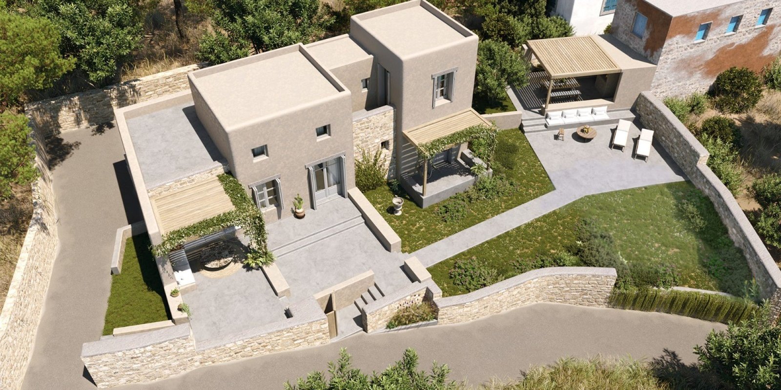 247T - Mylopotamos – Spectacular sea and sunset view plot with permit € 110000 (3)